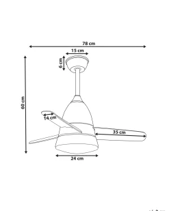 Deckenventilator Mit Licht Mehrfarbig Strawberry