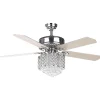 Deckenventilator Mit Licht Heller Holzfarbton / Silber Huai
