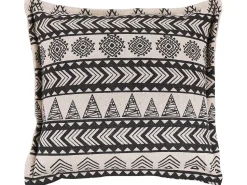 Dekokissen Abstraktes Muster Beige / Schwarz 45 X 45 Cm 2Er Set Hentepe