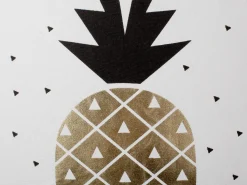 Dekokissen Ananas Baumwolle Schwarz/Gold 45 X 45 Cm 2Er Set Yasmin