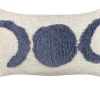 Dekokissen Baumwolle Getuftet Beige / Blau Mit Quasten 35 X 55 Cm Lupinus