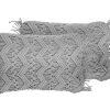 Dekokissen Baumwolle Grau Makramee 30 X 45 Cm 2Er Set Kirikkale