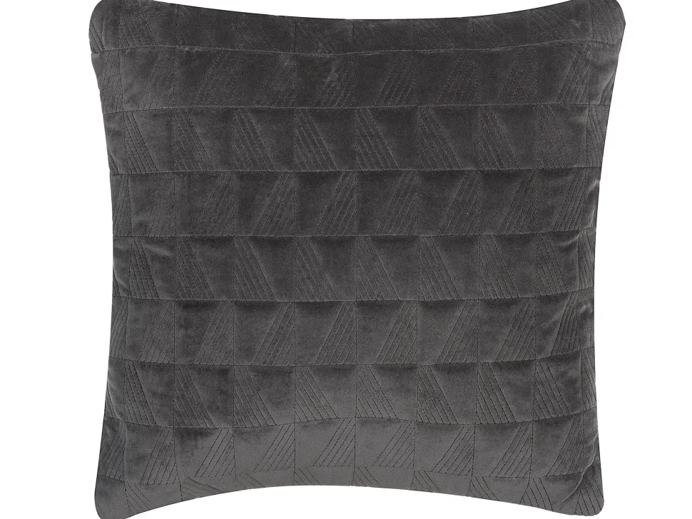 Dekokissen Baumwolle Grau Strukturiert 45 X 45 Cm Lalam