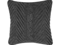 Dekokissen Baumwolle Grau Strukturiert 45 X 45 Cm Konni