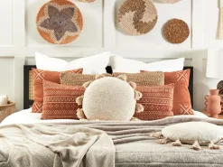 Dekokissen Baumwolle Hellbeige Mit Quasten 45 Cm Madia