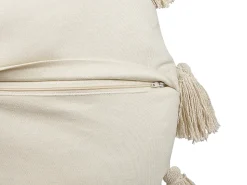 Dekokissen Baumwolle Hellbeige Mit Quasten 45 Cm Madia