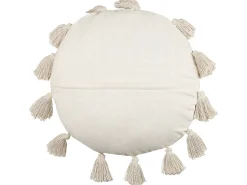 Dekokissen Baumwolle Hellbeige Mit Quasten 45 Cm 2Er Set Madia