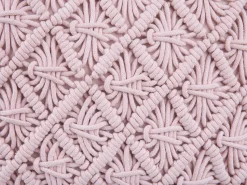 Dekokissen Baumwolle Rosa Makramee 40 X 40 Cm 2Er Set Yaniklar