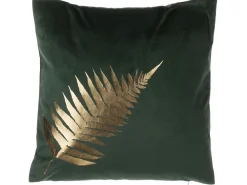 Dekokissen Blatt Samtstoff Dunkelgrun 45 X 45 Cm 2Er Set Fern