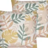 Dekokissen Blattermotiv Bunt 45 X 45 Cm 2Er Set Ilex