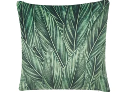 Dekokissen Blattermotiv Samtstoff Grun 45 X 45 Cm 2Er Set Diascia