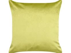 Dekokissen Blattermotiv Samtstoff Hellgrun / Gold 45 X 45 Cm 2Er Set Monstera