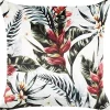 Dekokissen Blattmuster Grun / Rot 45 X 45 Cm Edelweiss