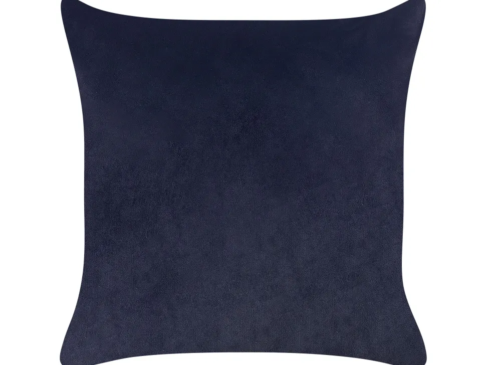 Dekokissen Blattmuster Samtstoff Schwarz 45 X 45 Cm 2Er Set Goldenrod