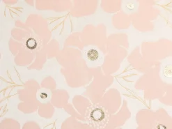 Dekokissen Blumenmotiv Samtstoff Rosa / Beige 45 X 45 Cm 2Er Set Triteleia