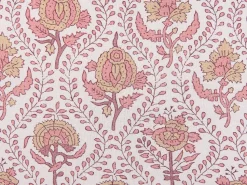 Dekokissen Blumenmuster Baumwolle Rot / Cremeweis 45 X 45 Cm 2Er Set Picea