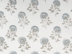 Dekokissen Blumenmuster Baumwolle Weis/Blau Mit Quasten 45 X 45 Cm 2Er Set Cornus