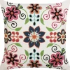 Dekokissen Blumenmuster Mehrfarbig Bestickt 50 X 50 Cm Bahraich