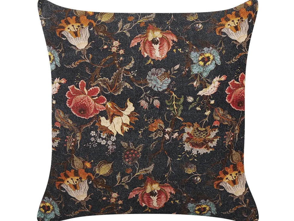 Dekokissen Blumenmuster Samtstoff Mehrfarbig 45 X 45 Cm Ramonda