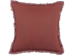 Dekokissen Blumenmuster Samtstoff Schwarz / Rosa Mit Fransen 45 X 45 Cm 2Er Set Morus
