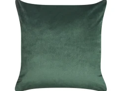 Dekokissen Blumenmuster Samtstoff Grun 45 X 45 Cm 2Er Set Daffodil