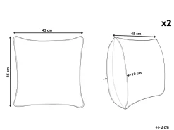 Dekokissen Braun 45 X 45 Cm 2Er Set Mimisal