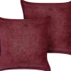 Dekokissen Cord Bordeaux 43 × 43 Cm 2Er Set Zinnia