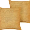 Dekokissen Cord Gelb 43 × 43 Cm 2Er Set Zinnia