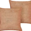 Dekokissen Cord Orange 43 × 43 Cm 2Er Set Zinnia