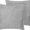 Dekokissen Cord-Optik Grau 45 X 45 Cm 2Er Set Nolana
