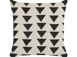 Dekokissen Dreiecke Baumwolle Hellbeige / Schwarz 45 X 45 Cm Cercis