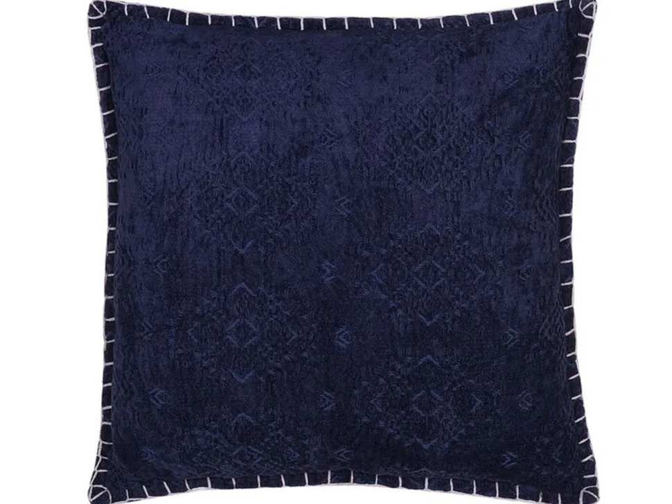Dekokissen Dunkelblau Strukturiert 45 X 45 Cm Melur