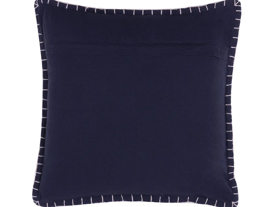 Dekokissen Dunkelblau Strukturiert 45 X 45 Cm Melur