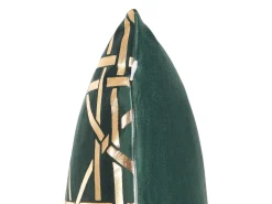 Dekokissen Dunkelgrun / Gold 45 X 45 Cm 2Er Set Cassia
