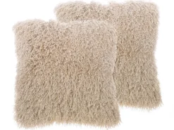 Dekokissen Felloptik Beige 45 X 45 Cm 2Er Set Cide