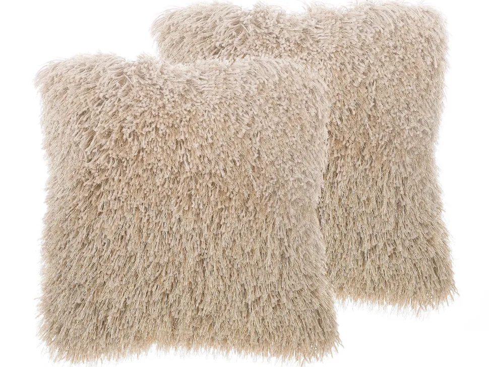 Dekokissen Felloptik Beige 45 X 45 Cm 2Er Set Cide