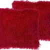 Dekokissen Felloptik Dunkelrot 45 X 45 Cm 2Er Set Cide