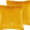 Dekokissen Felloptik Gelb 45 X 45 Cm 2Er Set Pumila