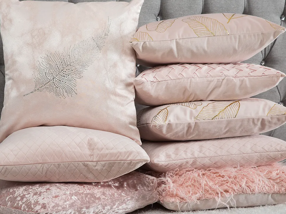 Dekokissen Felloptik Rosa 45 X 45 Cm 2Er Set Daisy