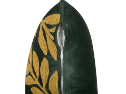 Dekokissen Florales Motiv Samtstoff Dunkelgrun 45 X 45 Cm 2Er Set Mistletoe