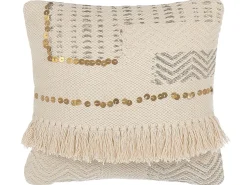Dekokissen Fransen Beige 45 X 45 Cm Vayali