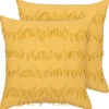 Dekokissen Gelb Mit Fransen 45 X 45 Cm 2Er Set Agastache