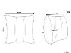 Dekokissen Gelb Strukturiert 45 X 45 Cm 2Er Set Kavalam