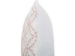 Dekokissen Gemustert Baumwolle Weis/Rosa 45 X 45 Cm 2Er Set Verbena