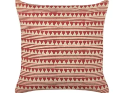 Dekokissen Geometrisches Muster Baumwolle Rot/Beige 45 X 45 Cm 2Er Set Deglupta