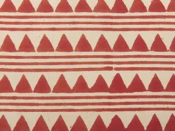 Dekokissen Geometrisches Muster Baumwolle Rot/Beige 45 X 45 Cm 2Er Set Deglupta