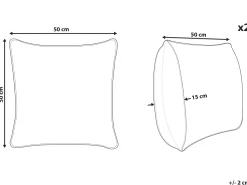 Dekokissen Geometrisches Muster Mehrfarbig 50 X 50 Cm 2Er Set Sidi