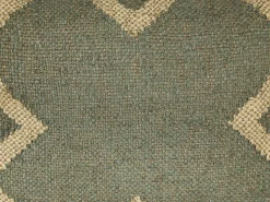 Dekokissen Geometrisches Muster Jute Grun / Beige 45 X 45 Cm Gopi