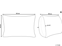 Dekokissen Geometrisches Muster Mehrfarbig Bestickt 40 X 60 Cm 2Er Set Majra