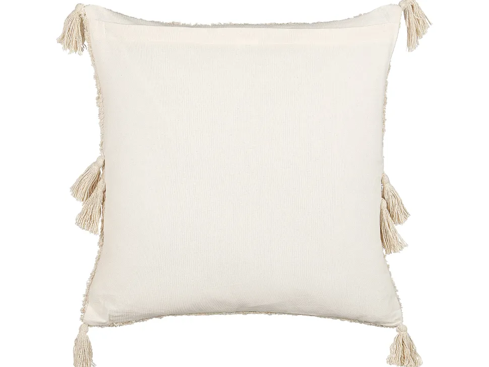 Dekokissen Geometrisches Muster Baumwolle Hellbeige Getuftet 45 X 45 Cm 2Er Set Avium